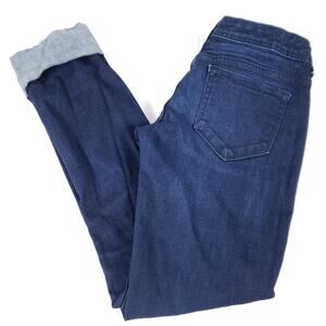 Mossimo slim skinny Mid Rise dark wash denim Rolled Cuffed Jeans 5 Normcore Boho